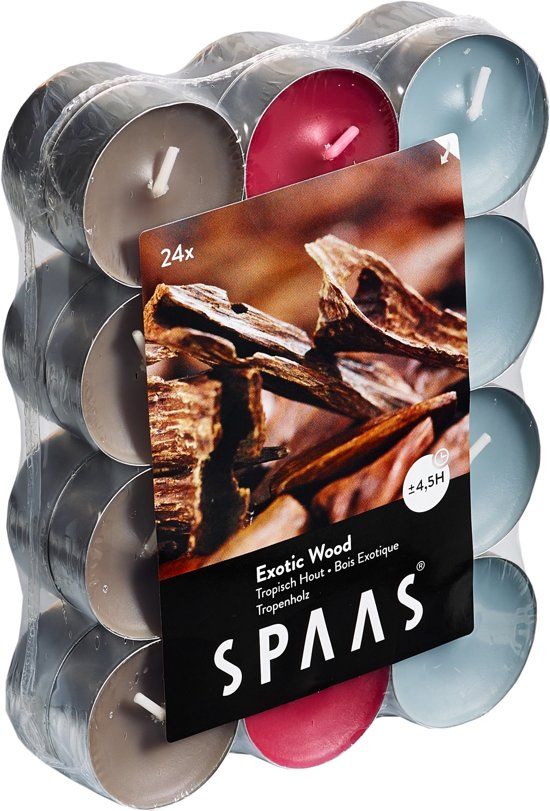 Spaas 24 geurtheelichten Exotic Wood - Multicolor - 5411708154714