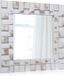 Goodivery® Miroir mural - Blanc rustique - 44x44x1cm