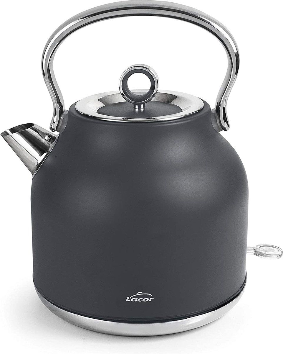 Lacor Retro Waterkoker - 1.7L - Matgrijs - 69397