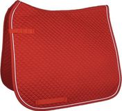 HKM Zadeldek Fijn Gestikt Dressuur Rood/Wit Cob/Full Katoen