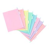 Viquel - Set van 8 kunststof RAINBOW PASTEL hangmappen - pastelkleuren - Duurzaam plastic - Identificatietabblad - Assortiment van 5 kleuren