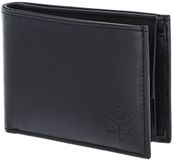 oxmox Leren portemonnee Leather Pocketbörse Ox Embossed Black zwart