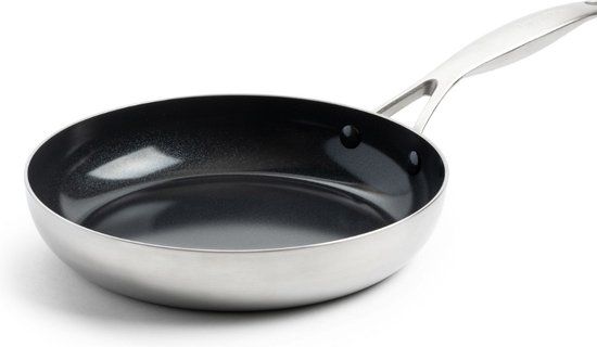 GreenPan Geneva Koekenpan - RVS - ø 20 cm - Keramische Anti-aanbaklaag