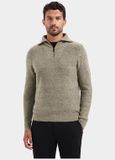 No Excess trui met hoge ritskraag Sand XL