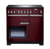 Falcon Professional Deluxe 90 cm Range Cooker - Electric Induction Hob - Cherry Red - A Energy Rating
