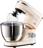 Klarstein Bella Mini Keukenmachine - 1200W - 4L RVS Kom - 6 Snelheden - Vintage Crème