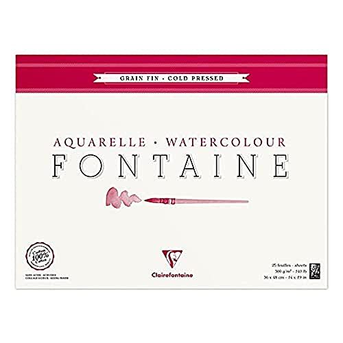 Clairefontaine 96416C Schilderblok - 36 x 48 cm - 25 vellen - 300 g - wit