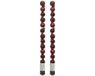 Decoris Mini kerstballen - 28x st - donkerrood - D3 cm - kunststof - kerstversiering
