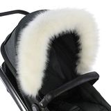 For-Your-Little-One Fur Hood Trim Pram Compatibel met Urban Detour, Wit