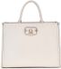 GUESS Handtas Schoudertas Nastra 2 Compartment Tote Bag Cream White Crème