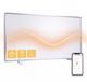 Silvergear Panneau chauffant infrarouge avec thermostat - Chauffage électrique avec application - 720W - Blanc