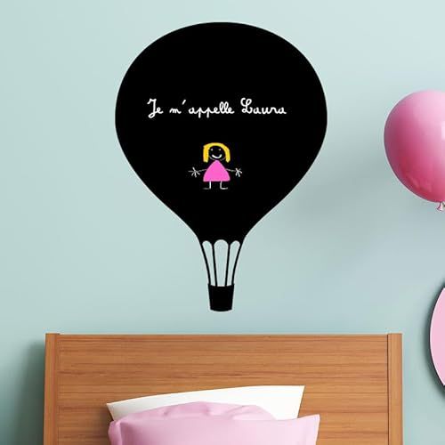 Ambiance Sticker Schoolbordsticker - uitwisbare zelfklevende muurstickers - BALLON - 115x85cm