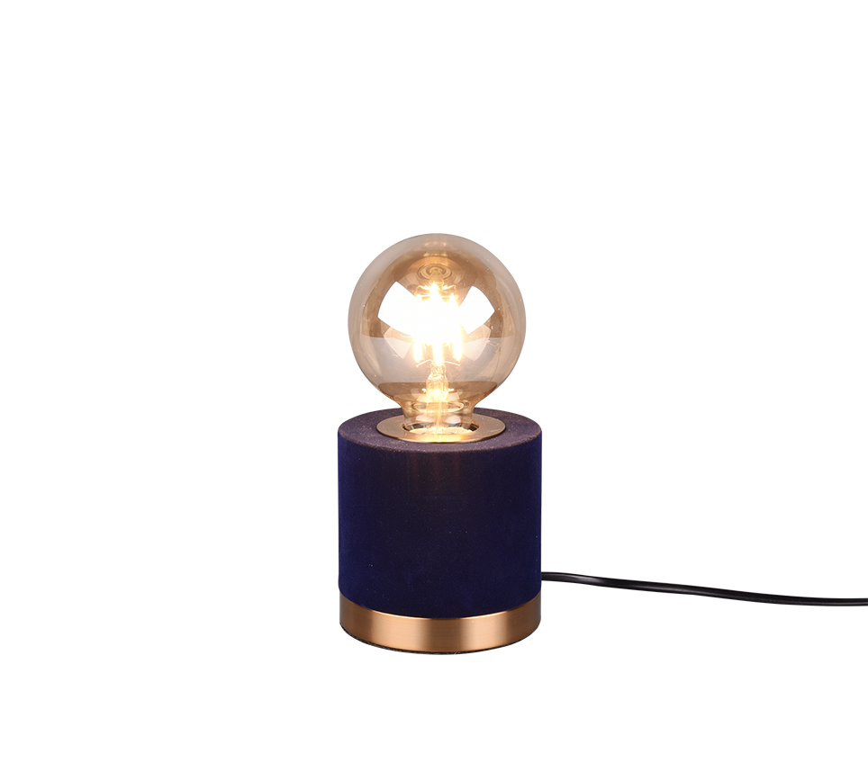 Reality Judy Tafellamp - Blauw - Fluweel - E27 - 11 cm