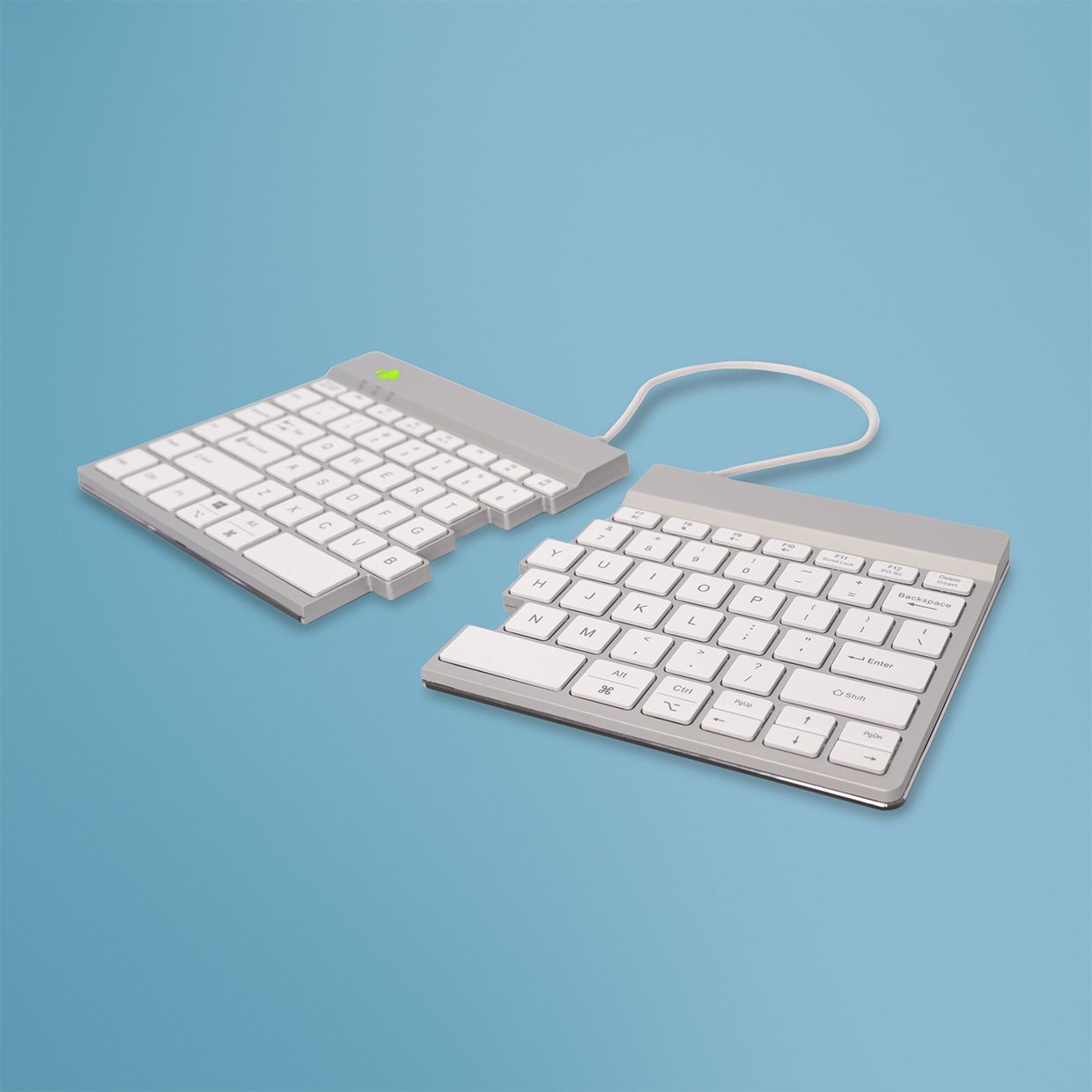 R-Go Tools Split Break Ergonomic Split Keyboard - Wireless - QWERTY (US) - White