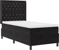 vidaXL Boxspring bed met matras met LED Zwart 100 x 200 cm Fluweel