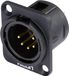 Hicon HI-X5DM-G XLR-connector Flensstekker, contacten recht Aantal polen: 5 Zwart 1 stuk(s)