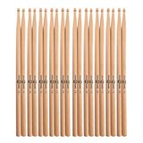 Gear4music 7A Drumstokken, Esdoorn, Houten Tip, 10 Paar