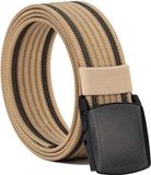 Bol Ceinture en toile de nylon solide pour hommes pour le travail et les voyages - 130 cm avec boucle en plastique