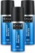 Vogue Hommes - Nordic Blue - Déodorant Spray - Anti-transpirant - 150 ml - Lot économique - 3 pièces
