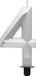 Godan Bougie en forme du chiffre 4 - Diamant métallique, couleur argent, 7,6 cm
