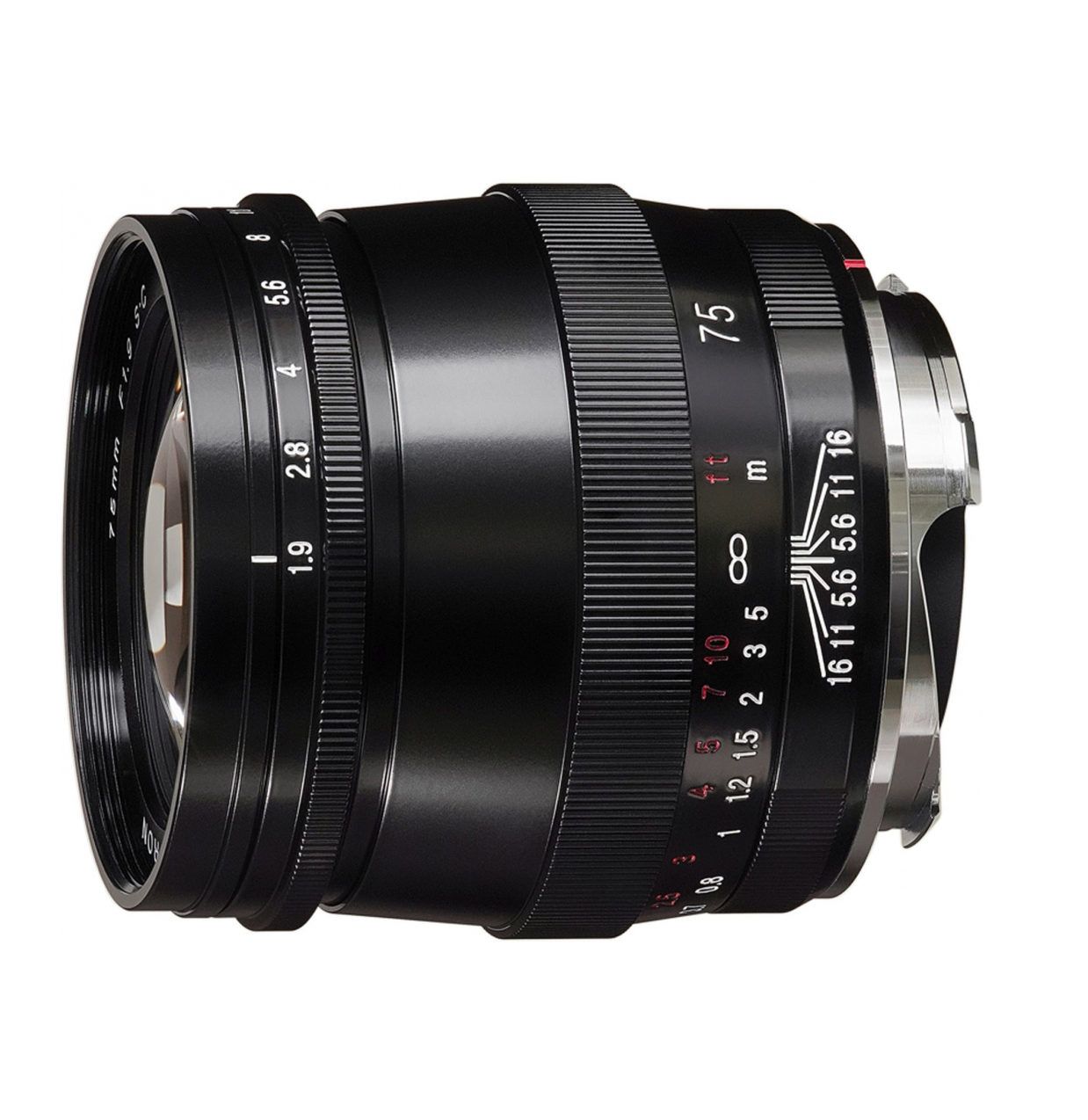 Voigtlander Voigtländer Ultron 1,9/75mm S.C. VM - Zwart