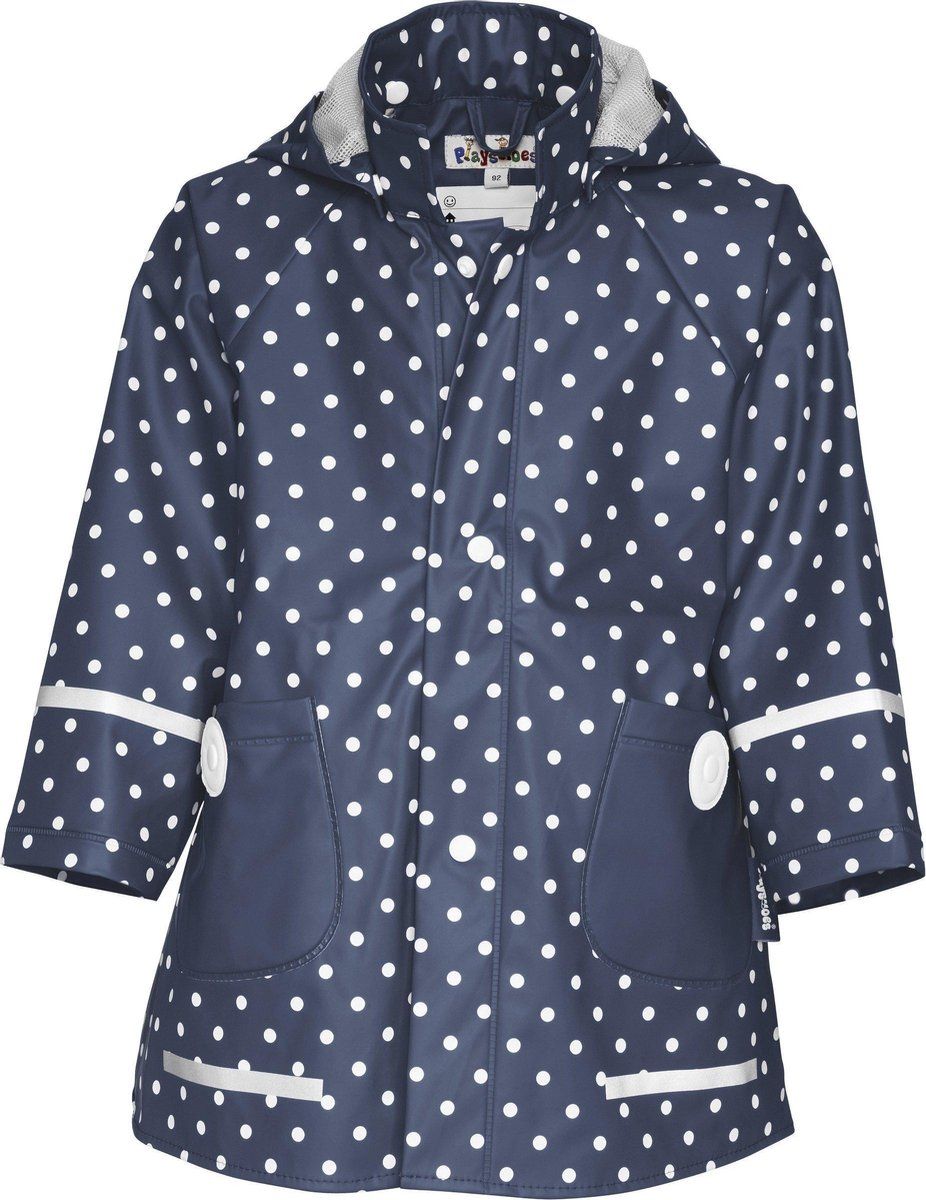 Playshoes Regenjas Kinderen Stippen - Donkerblauw - Maat 86