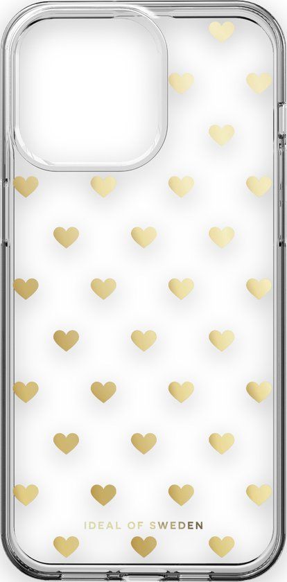 iDeal of Sweden Clear Case iPhone 15 Pro Max - Golden Hearts