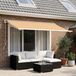 Maison Exclusive - Toile de remplacement pour parasols, jaune et blanc, 500 x 350 cm, polyester