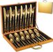 Unyqoos® set de couverts 24 pièces doré