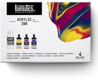 Liquitex Professional Acrylic Ink Set – Pouring Technique Primary Colors – 3×30 ml + 118 ml Pouring Medium