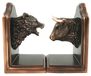 Wallstreet Boekensteun Stier en Beer Bronskleurig Verzinkt