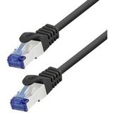 LogiLink CP4053S RJ45 Netzwerkkabel, Patchkabel CAT 6a S/FTP 2,00 m schwarz CCA-Leiter, flammhemmend, halogenfrei 1 Stück