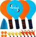 OEM Houten Strand Bat Set Paddle Ball Game voor Kinderen & Familie - 4 Paddels, 4 Ballen en 8 Birdies