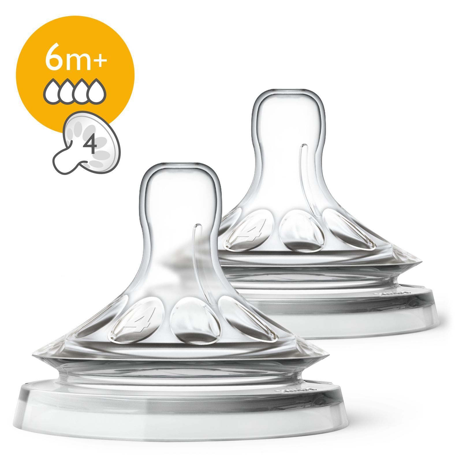 Philips Avent Natural-speen - 6m+ - Snelle toevoer - 2 stuks