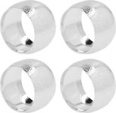 QUVIO Servetringen - Set van 4 - Zilver