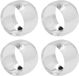 QUVIO Servetringen - Set van 4 - Zilver