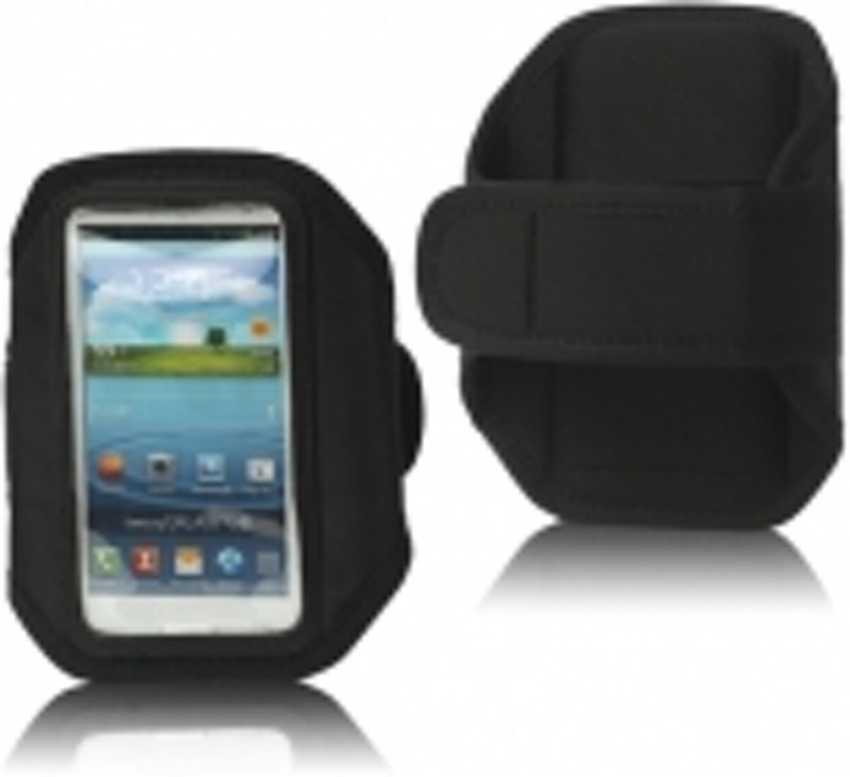 B2Ctelecom Sport Armband Hoes Wolfgang AT-AS43D Dual Sim Zwart Hoesjes en Cases van