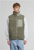 Urban Classics Sherpa Mouwloos jacket L Groen