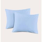NOUS Living basis kussensloop lichtblauw - (60x70 cm) (set van 2)