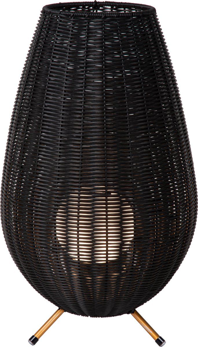Lucide COLIN IP44 - Oplaadbare Tafellamp Buiten - LED - Zwart