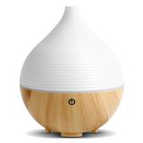 AiQInu Diffuser voor etherische oliën, 160 ml, aroma-diffuser, luchtbevochtiger met 7 kleuren, led, ultrasoon, aromatherapie, automatische uitschakeling, BPA-vrij