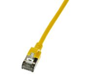 LogiLink Slim U/FTP Netwerkkabel Geel 3 m Cat6a U/FTP (STP)