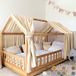 LILIMAUS Lit cabane baldaquin - baldaquin pour lit cabane - 67,5 x 270 cm - mousseline de coton - crème