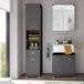 Sans marque Armoire de salle de bain haute anthracite 38 x 190 x 30 cm