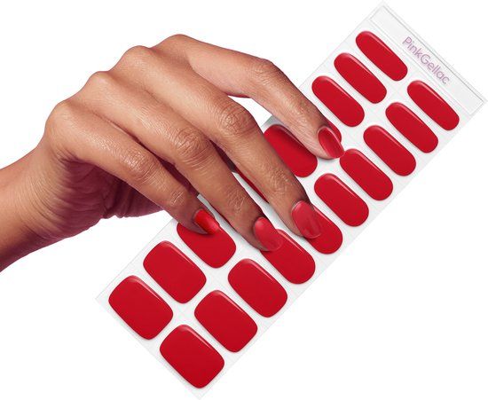 Pink Gellac UV Nagelstickers - Gellak Stickers 0034 Rocking Red