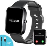 Nexvex Deluxe Smartwatch - 2.0" Black Smartwatch with Heart Rate, Blood Pressure, Step Counter & Bluetooth - Android/iOS