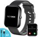 Nexvex Deluxe Smartwatch - 2.0" Black Smartwatch with Heart Rate, Blood Pressure, Step Counter & Bluetooth - Android/iOS