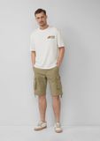 s.Oliver Bermuda FILE Olive Green Cotton Regular Fit W32