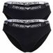Emporio Armani Essential Cotton Slipje 2 Stuks Zwart XL Vrouw