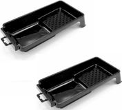 Benson Verfbak voor verfrollers/lakrollers - 4x - zwart - tot 10 cm